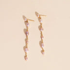 Pearl Dangle Chain Stud Earrings by Oh Clementine
