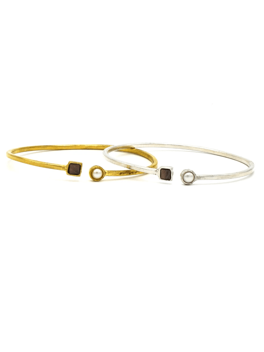 Pearl Elegance Adjustable Cuff by Fair Anita