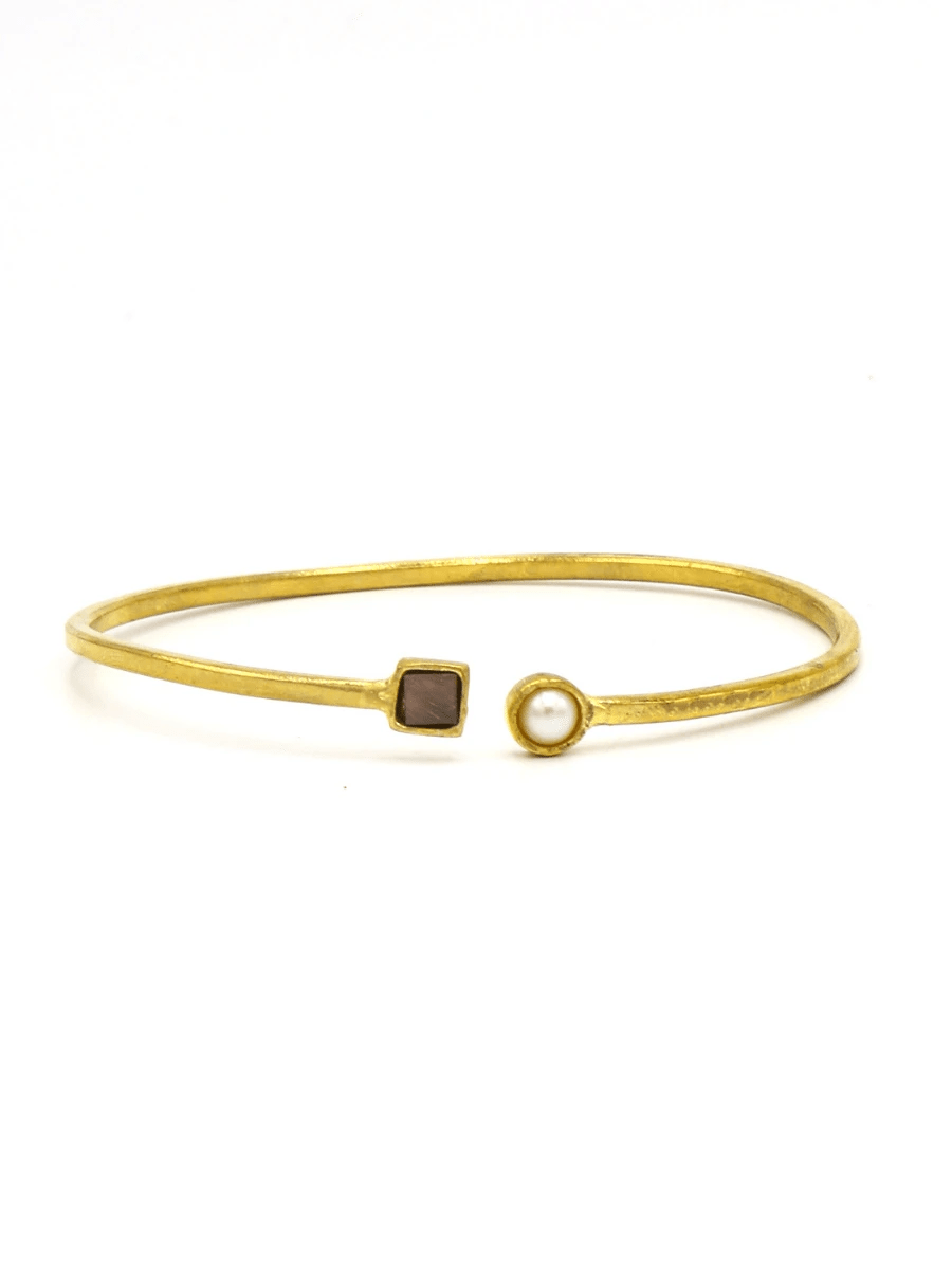 Pearl Elegance Adjustable Cuff by Fair Anita