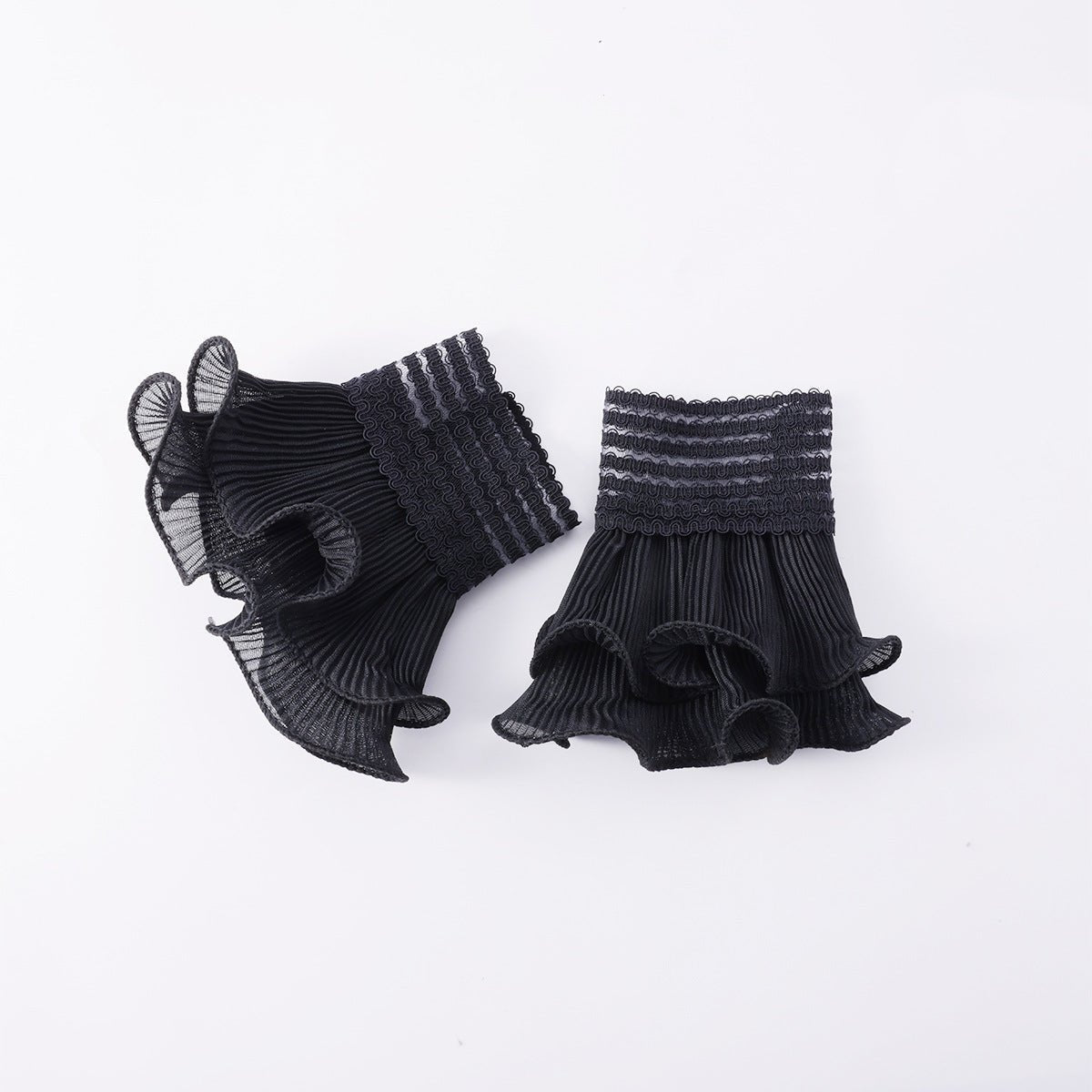Pearl Embellished Double Ruffle Cuff Sleeves (MAC420) La Vie Bien Pearl Embellished Double Ruffle Cuff Sleeves (MAC420)