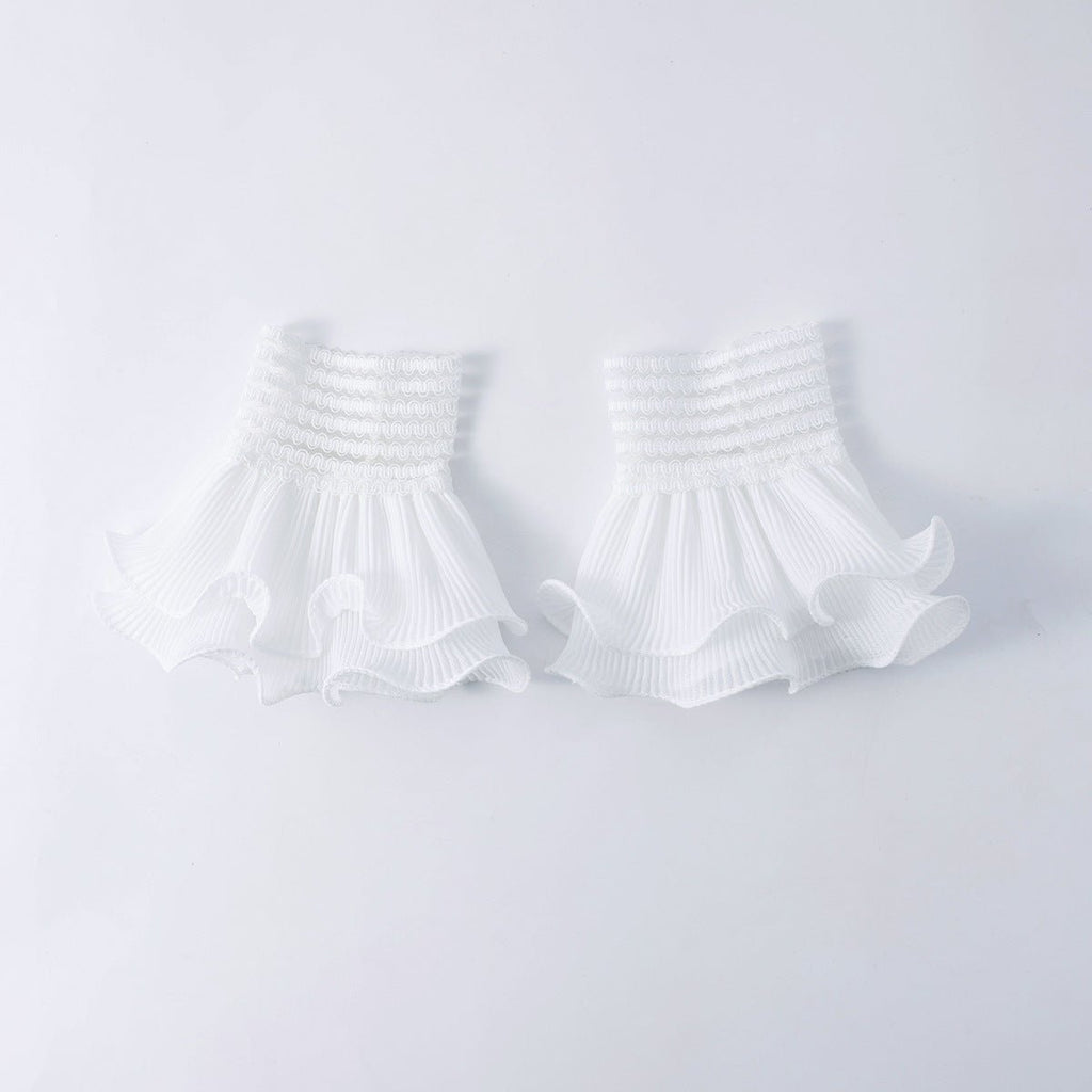 Pearl Embellished Double Ruffle Cuff Sleeves (MAC420) La Vie Bien Pearl Embellished Double Ruffle Cuff Sleeves (MAC420)