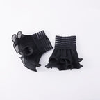 Pearl Embellished Double Ruffle Cuff Sleeves (MAC420)