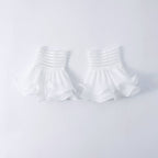 Pearl Embellished Double Ruffle Cuff Sleeves (MAC420)