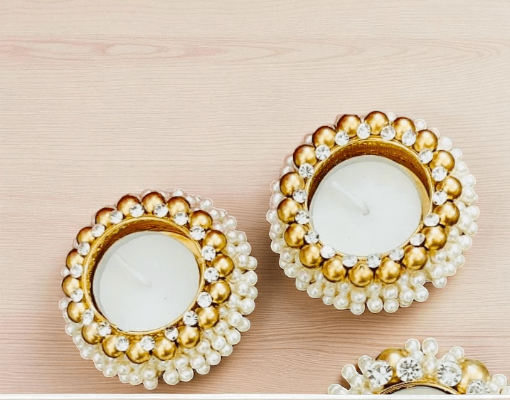 Pearl Floating Diya/ T-Light Holder Set of 2 - Beautiful Return Gifts for Any Occasion - Diwali Gifts La Vie Bien Pearl Floating Diya/ T-Light Holder Set of 2 - Beautiful Return Gifts for Any Occasion - Diwali Gifts