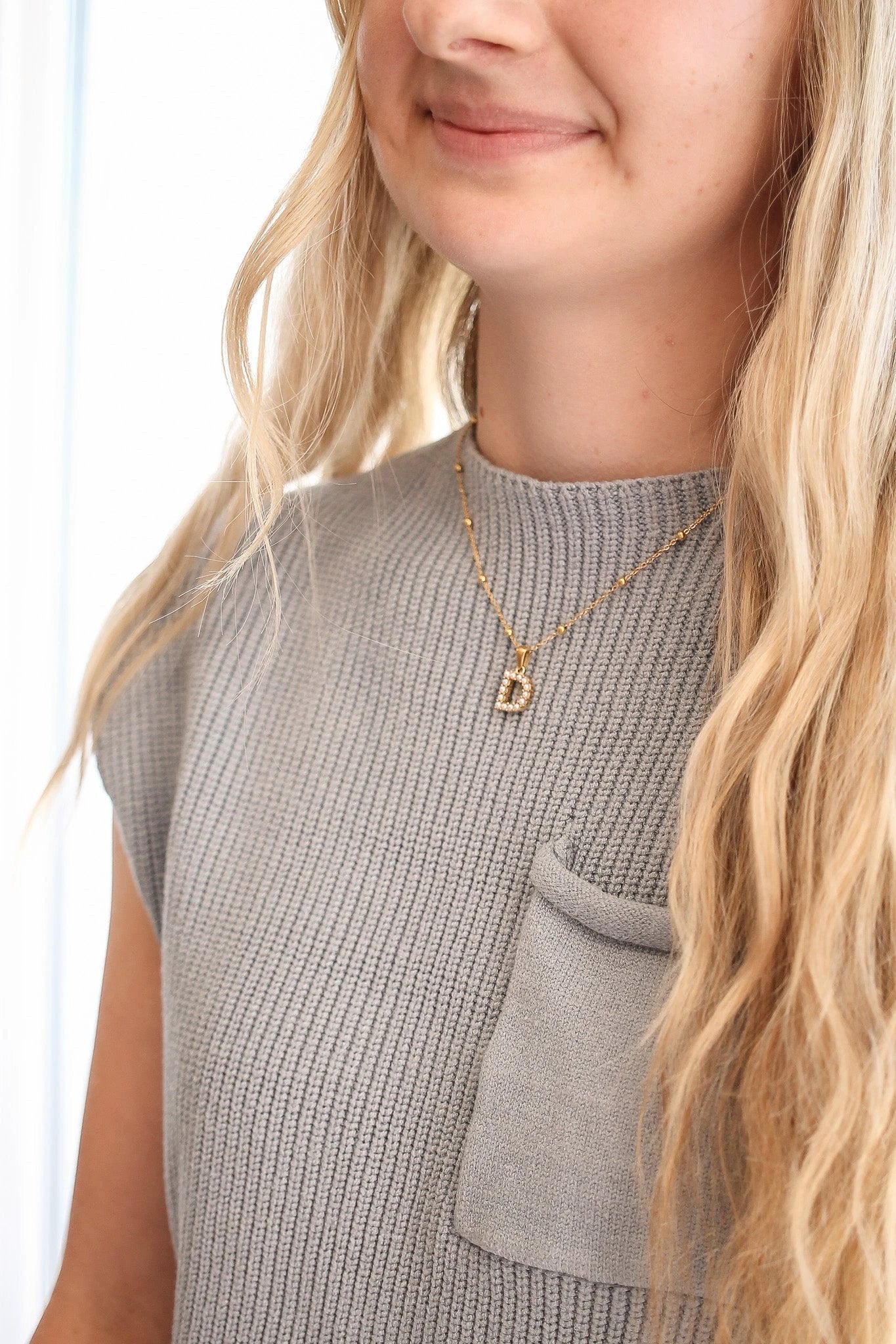 Pearl Initial Necklace by Rose & Clay