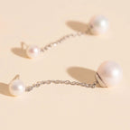 Pearl Line Stud Earrings by Oh Clementine