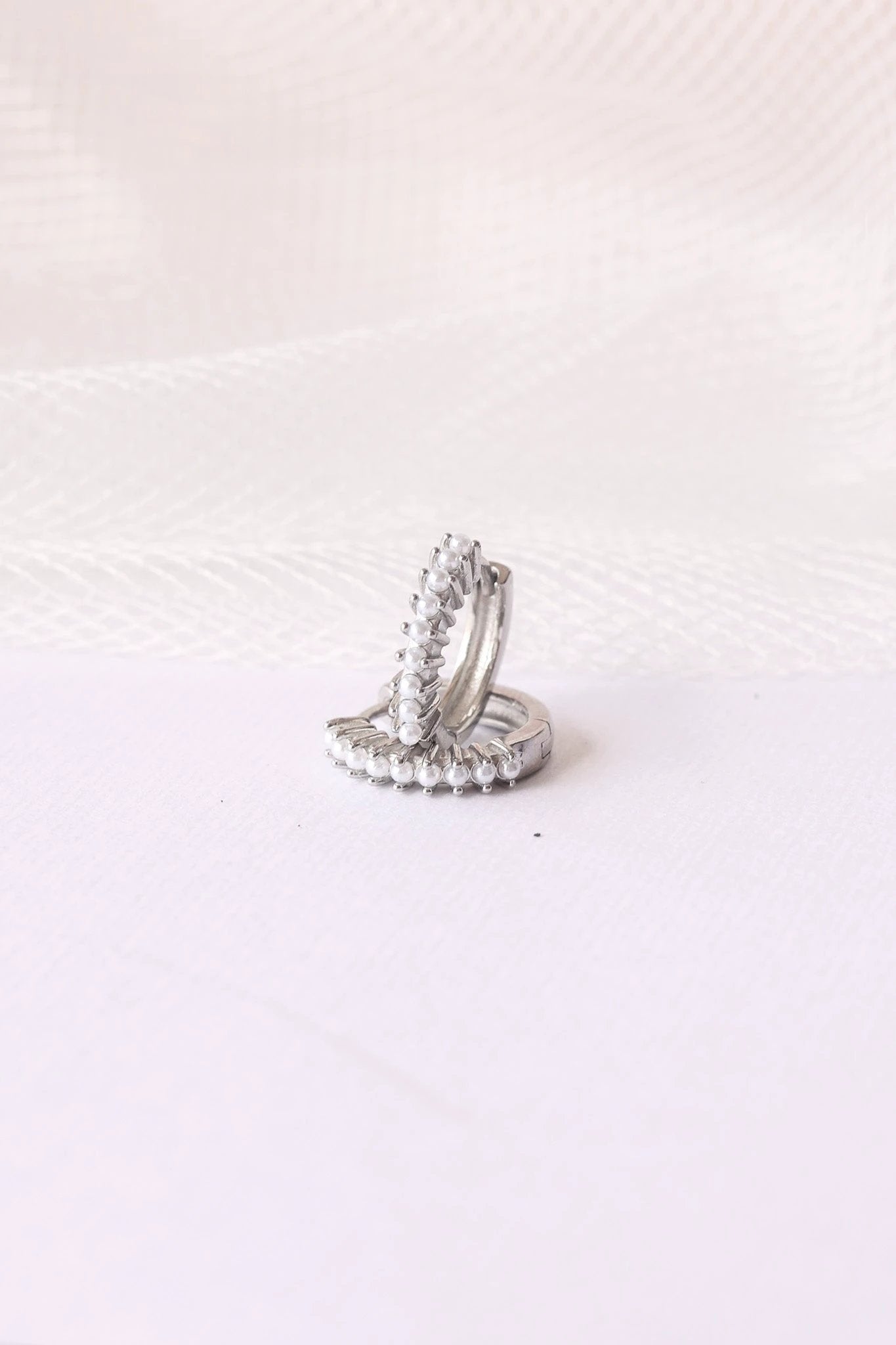Pearl Mini Hoop by Rose & Clay