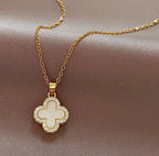 Pearl Shell Diamond Clover - Love. Luck. Hope & Faith by Curated By Suarez