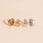 Pearl Shell Teardrop Super Chunky Huggie Hoop Earrings by Oh Clementine