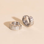 Pearl Shell Teardrop Super Chunky Huggie Hoop Earrings by Oh Clementine