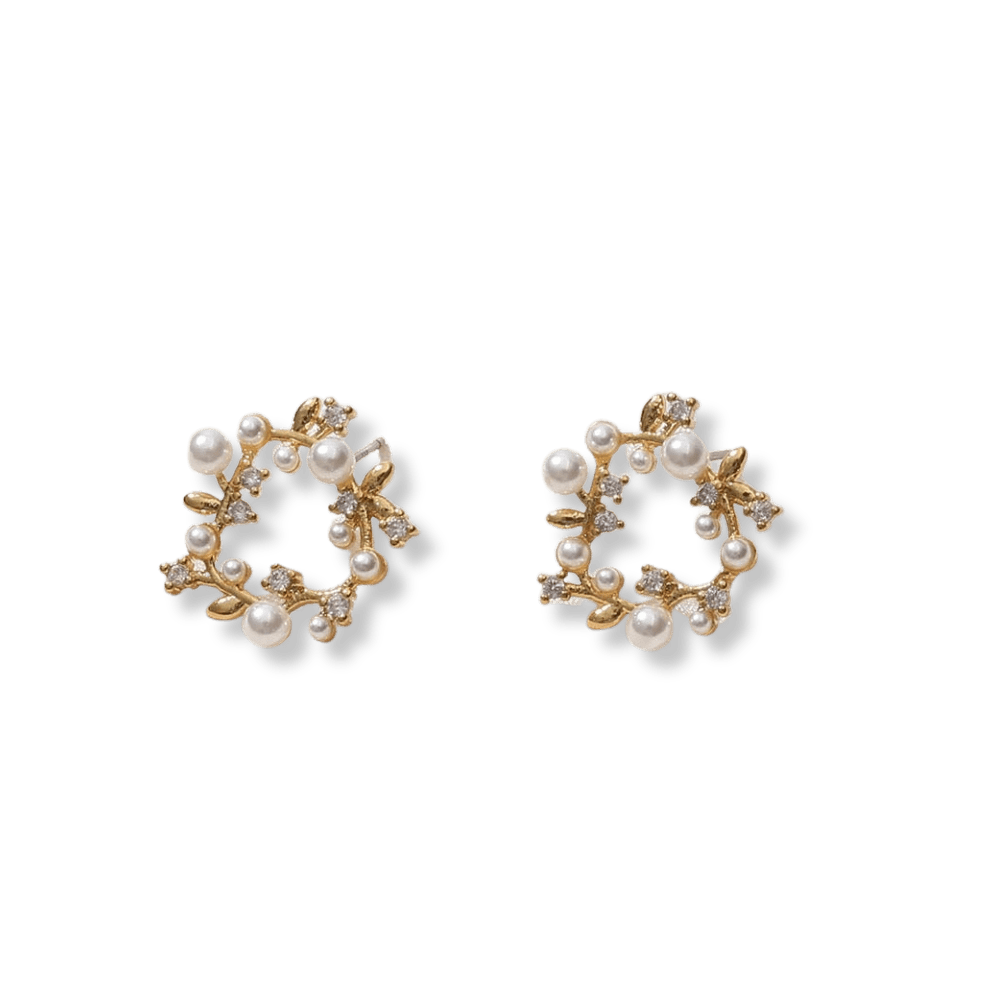 Pearl Wreath Earrings Pearl Earrings La Vie Bien Pearl Wreath Earrings