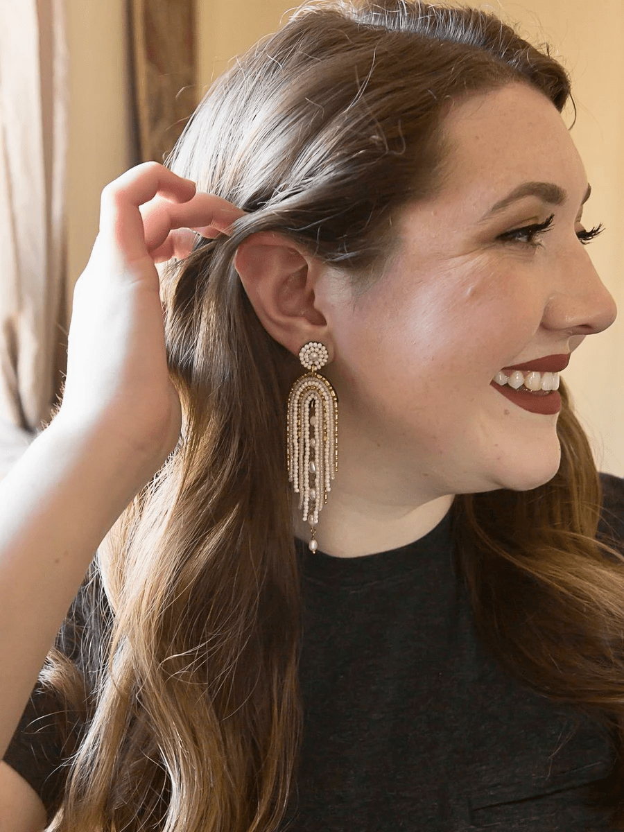 Pearlescent Chandelier Earrings