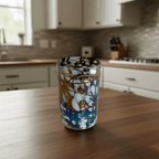 Pearlescent Swirl Hand-Blown Glass | Mexican Mocha Mix Tumbler Mexican Drinking Glass La Vie Bien Pearlescent Swirl Hand-Blown Glass | Mexican Mocha Mix Tumbler