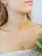 Pebble Drop Lariat Necklace by Ash & Rose