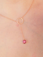 Pebble Drop Lariat Necklace by Ash & Rose