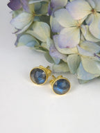 Pebble Stud Earrings - Gold by Ash & Rose