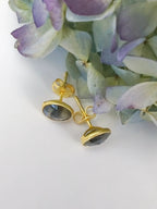 Pebble Stud Earrings - Gold by Ash & Rose