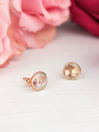 Pebble Stud Earrings - Rose Gold by Ash & Rose