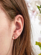 Pebble Stud Earrings - Rose Gold by Ash & Rose