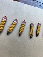 Pencil Earrings - Wood Dangle Earrings