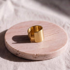 Penda Brass Adjustable Wide Band Cuff Ring Rings La Vie Bien Penda Brass Adjustable Wide Band Cuff Ring