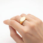 Pendo Oval Signet Brass Ring Rings La Vie Bien Pendo Oval Signet Brass Ring