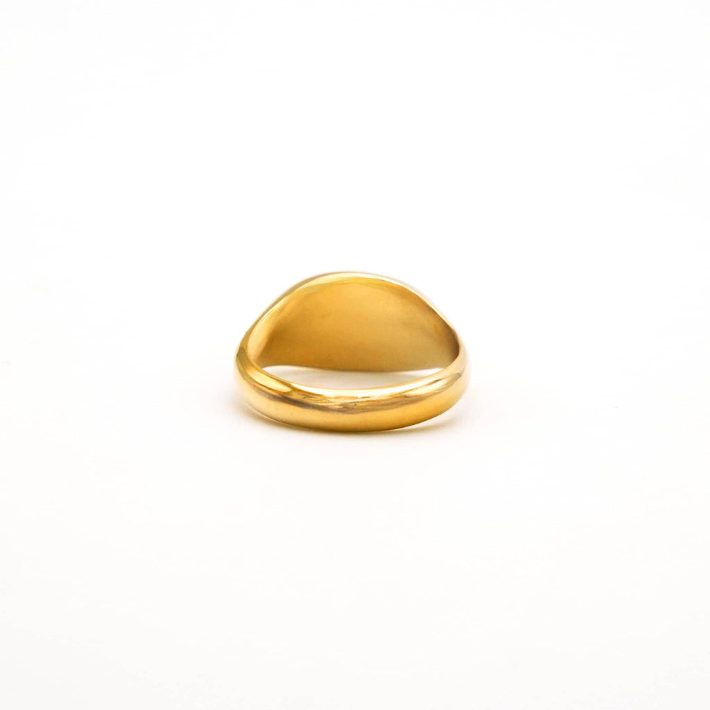 Pendo Oval Signet Brass Ring Rings La Vie Bien Pendo Oval Signet Brass Ring