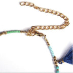 Penelope Bead & Tassel Anklet - Thailand Anklets La Vie Bien Penelope Bead & Tassel Anklet - Thailand