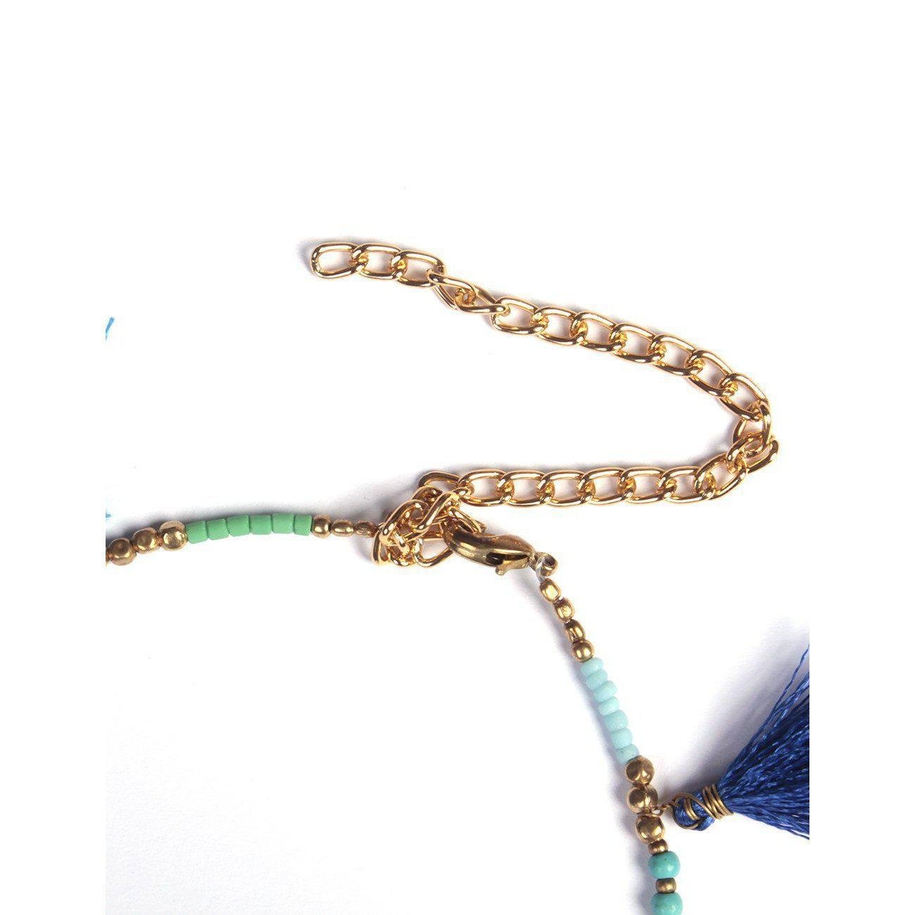Penelope Bead & Tassel Anklet - Thailand Jewelry La Vie Bien Penelope Bead & Tassel Anklet - Thailand