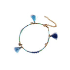 Penelope Bead & Tassel Anklet - Thailand Jewelry La Vie Bien Penelope Bead & Tassel Anklet - Thailand