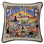 Pennsylvania Hand - Embroidered Pillow Pillows La Vie Bien Pennsylvania Hand - Embroidered Pillow