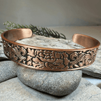 Peony Passion Copper Cuff Bracelet Bracelet La Vie Bien Peony Passion Copper Cuff Bracelet