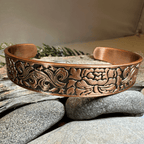Peony Passion Copper Cuff Bracelet Bracelet La Vie Bien Peony Passion Copper Cuff Bracelet