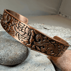 Peony Passion Copper Cuff Bracelet Bracelet La Vie Bien Peony Passion Copper Cuff Bracelet