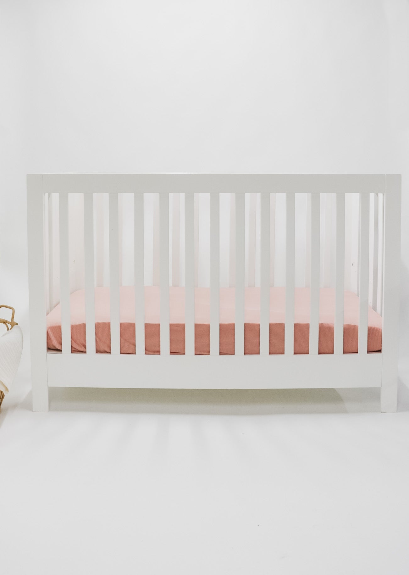 Peony Ribbed Crib Sheet La Vie Bien Peony Ribbed Crib Sheet
