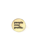 People Over Profits Pin - Brass by Fair Anita
