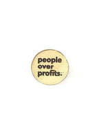 People Over Profits Pin - Brass by Fair Anita