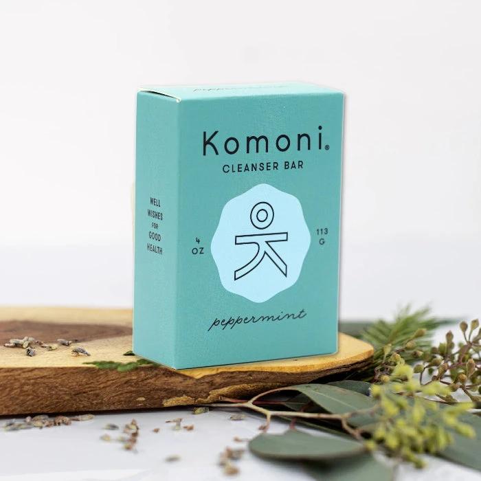 Peppermint FACE & BODY CLEANSER BAR by KOMONI ®