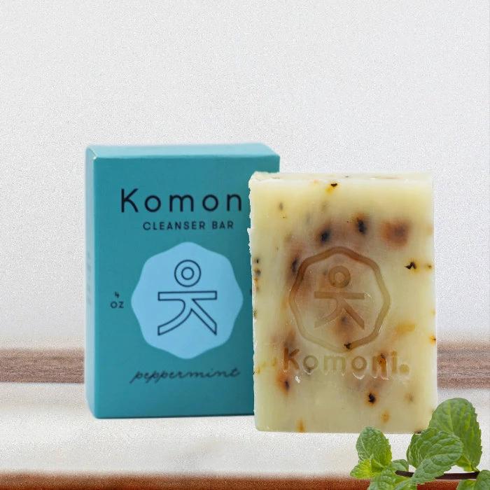 Peppermint FACE & BODY CLEANSER BAR by KOMONI ®