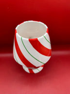 Peppermint Swirl Christmas Candle Holder – 3 Piece Set La Vie Bien Peppermint Swirl Christmas Candle Holder – 3 Piece Set