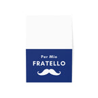 Per Mio Fratello Italian Brother Greeting Card with Moustache for Father’s Day, Birthday, any occasion - blank inside with envelope Paper products La Vie Bien Per Mio Fratello Italian Brother Greeting Card with Moustache for Father’s Day, Birthday, any occasion - blank inside with envelope