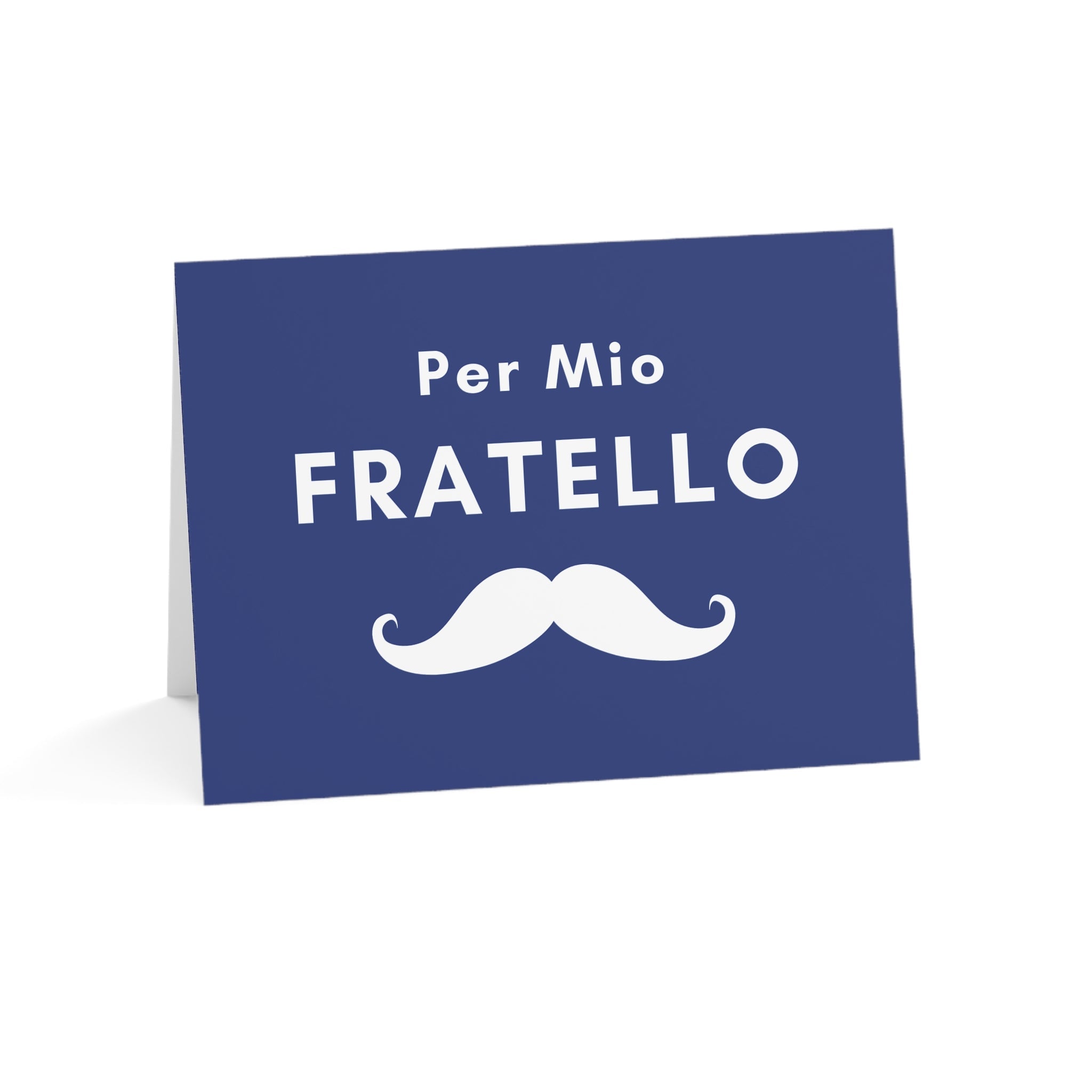 Per Mio Fratello Italian Brother Greeting Card with Moustache for Father’s Day, Birthday, any occasion - blank inside with envelope Paper products La Vie Bien Per Mio Fratello Italian Brother Greeting Card with Moustache for Father’s Day, Birthday, any occasion - blank inside with envelope