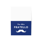 Per Mio Fratello Italian Brother Greeting Card with Moustache for Father’s Day, Birthday, any occasion - blank inside with envelope Paper products La Vie Bien Per Mio Fratello Italian Brother Greeting Card with Moustache for Father’s Day, Birthday, any occasion - blank inside with envelope