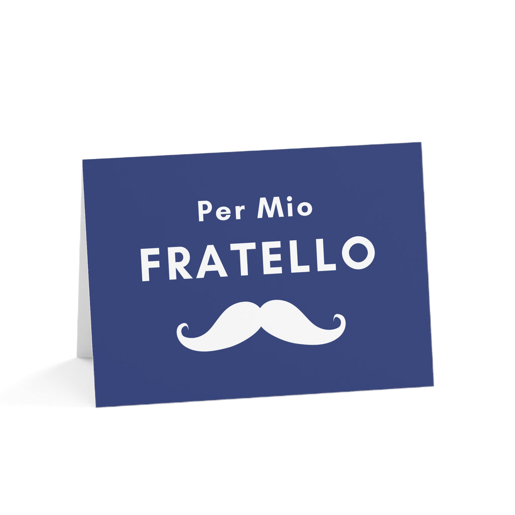 Per Mio Fratello Italian Brother Greeting Card with Moustache for Father’s Day, Birthday, any occasion - blank inside with envelope Paper products La Vie Bien Per Mio Fratello Italian Brother Greeting Card with Moustache for Father’s Day, Birthday, any occasion - blank inside with envelope