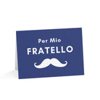 Per Mio Fratello Italian Brother Greeting Card with Moustache for Father’s Day, Birthday, any occasion - blank inside with envelope Paper products La Vie Bien Per Mio Fratello Italian Brother Greeting Card with Moustache for Father’s Day, Birthday, any occasion - blank inside with envelope