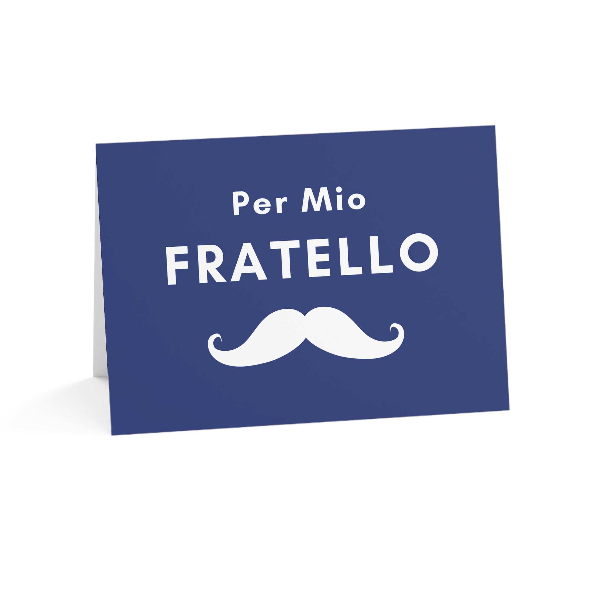 Per Mio Fratello Italian Brother Greeting Card with Moustache for Father’s Day, Birthday, any occasion - blank inside with envelope Paper products La Vie Bien Per Mio Fratello Italian Brother Greeting Card with Moustache for Father’s Day, Birthday, any occasion - blank inside with envelope