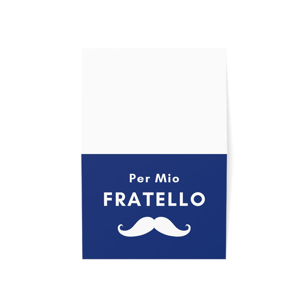 Per Mio Fratello Italian Brother Greeting Card with Moustache for Father’s Day, Birthday, any occasion - blank inside with envelope Paper products La Vie Bien Per Mio Fratello Italian Brother Greeting Card with Moustache for Father’s Day, Birthday, any occasion - blank inside with envelope