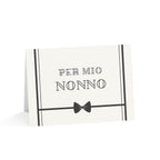 Per Mio Nonno Italian Grandfather card bowtie greeting card, blank inside with envelope Paper products La Vie Bien Per Mio Nonno Italian Grandfather card bowtie greeting card, blank inside with envelope