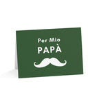 Per Mio Papà Italian Greeting Card for birthday or Father's Day, Card with Moustache, blank inside with envelope Paper products La Vie Bien Per Mio Papà Italian Greeting Card for birthday or Father's Day, Card with Moustache, blank inside with envelope