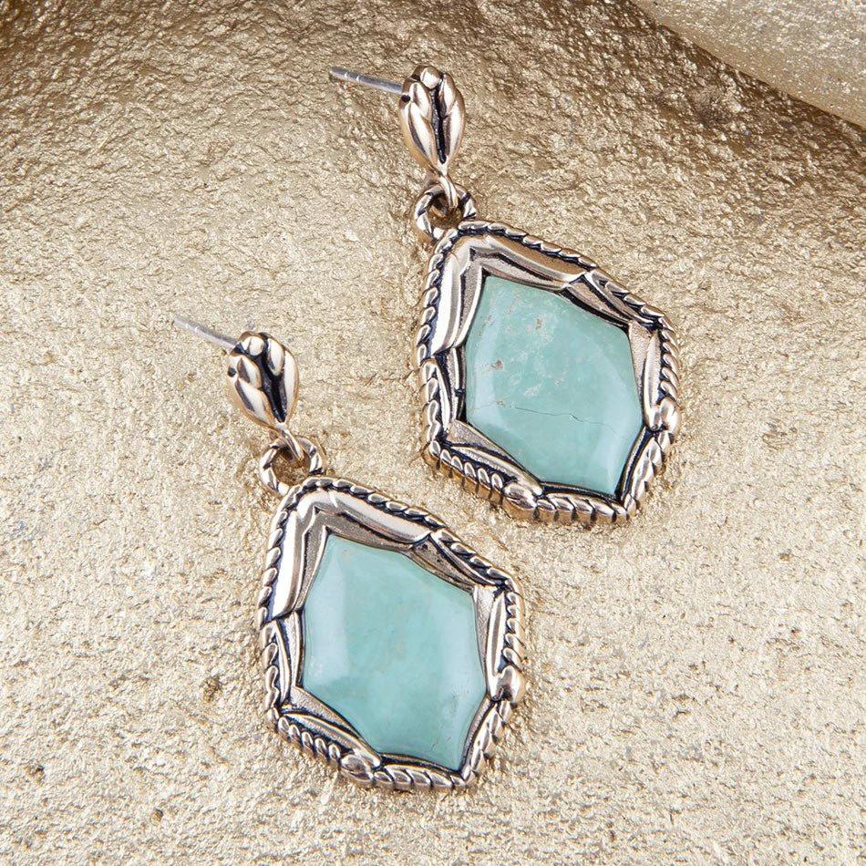 Peregrine Turquoise Post Earrings by Barse Jewelry